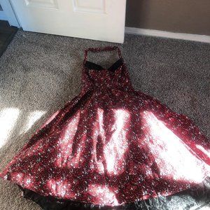 Stop Staring halter dress with swing skirt